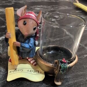 Yankee Candle Dear Santa Mouse Votive Candle Holder Christmas Holiday